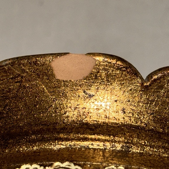 VINTAGE ITALIAN FLORENTINE GOLD GILT POTTERY PLANTER - ITALY - Picture 8 of 8